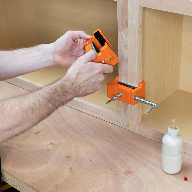 Woodworking Hole Drilling Clamp, Woodworking Hole Drilling Fixing Clamp, Hole Drilling Assistive Tool for Woodworking, Hardware Tools, Adjustable Clamp Height, Home