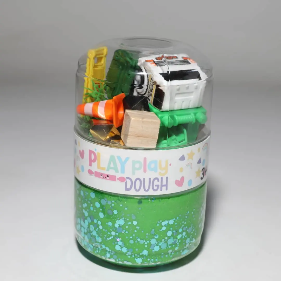 (W) Trash Truck Dough Jar