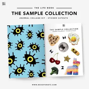The Sample Pack | Junk Journal Starter Kit | Full Sheet Sticker Adhesive | Variety | Scrap Pack | Matte | Decorative Junk Journaling Decor | Scrapbooking | DIY