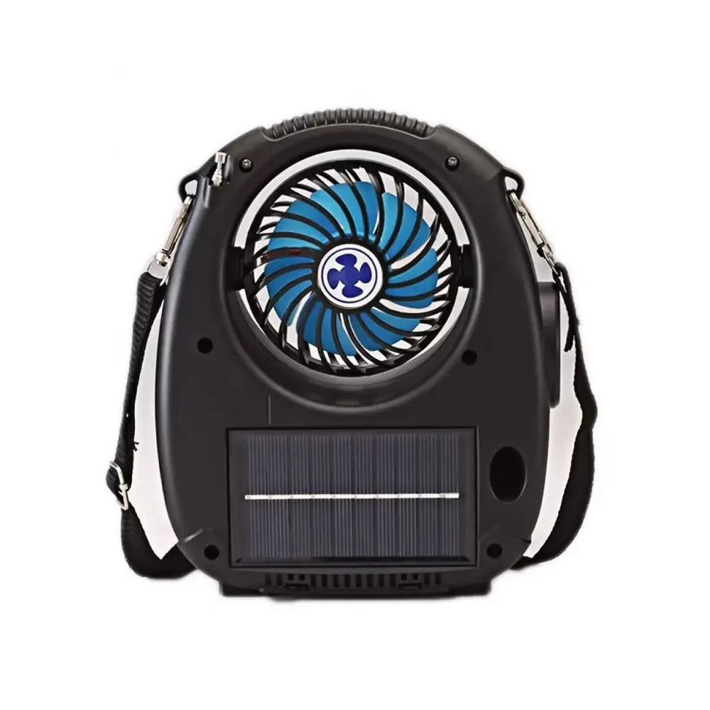 Kik_Outdoor FM Radio Portable Bluetooth Speaker With Flashlight Solar Panel Charge Carrying Strap NS-8059SF for Universal Cell Phone And Bluetooth Device (Blue)