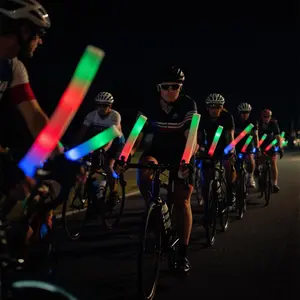 Glow Sticks Bulk - 100 Pcs LED Foam Sticks Glow in the Dark Party Supplies with 3 Modes Flashing Effect, Glow Batons Party Favors for Party Wedding Birthday Concert Halloween Christmas Newyear Light