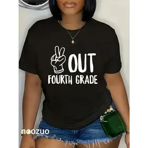 100% Cotton Peace Out Fourth Grade Shirt Last Day of School T-Shirt