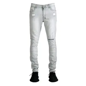 Rip & Repair Clean Denim - Lt Grey