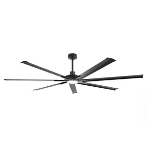 Padus 84/100 Inch Large Ceiling Fan with Dimmable LED Light & Remote - 8-Blade HVLS Fan for Living Room, Garage, Patio, Big Space, High CFM, Reversible Motor