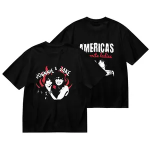 New Arrival Fashion Men's Cotton Printed T-Shirt Trendy Red Couple Design Breathable Soft Fabric Perfect for Casual Wear Comfort