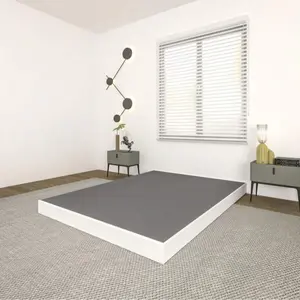 5 7 9 Inch Metal Box Spring For  Bed – Base De   /  King Size, Heavy Duty Beds Frame, 3000 Lbs Capacity, Low Profile Mattress Foundation, Noise-Free, Easy Assembly,  Modernas Queen Floor with Guardrail cama