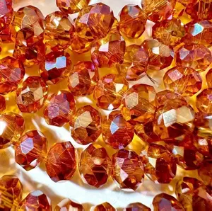 Crystal Glass Beads for DIY Jewelry 6mm & 8mm Beading Making Beaded Tassel Charms with Adjustable Beaded Design and Beaded Mesh