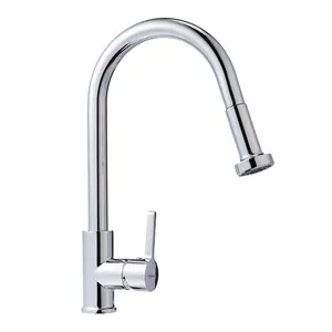 Modern Pull-Down Kitchen Sprayer Faucet, Polished Chrome kitchen faucet
