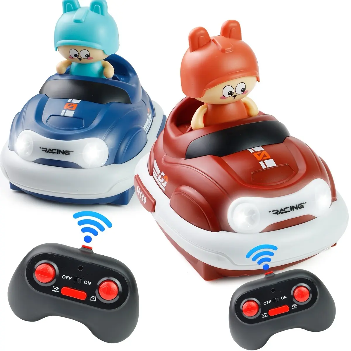 Remote Control Bumper Cars 2-Pack – Competitive Battle Set with Lights & Pop-Out Drivers, Fun Crash Game for Kids