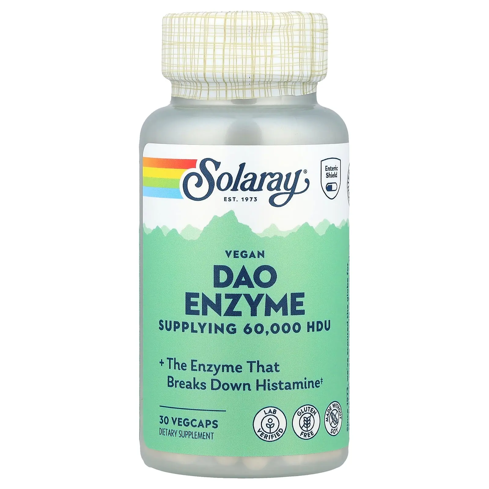 Solaray Vegan DAO Enzyme, 4.2 mg, 30 VegCaps Solaray Vegan DAO Enzyme, 4.2 mg, 30 VegCaps