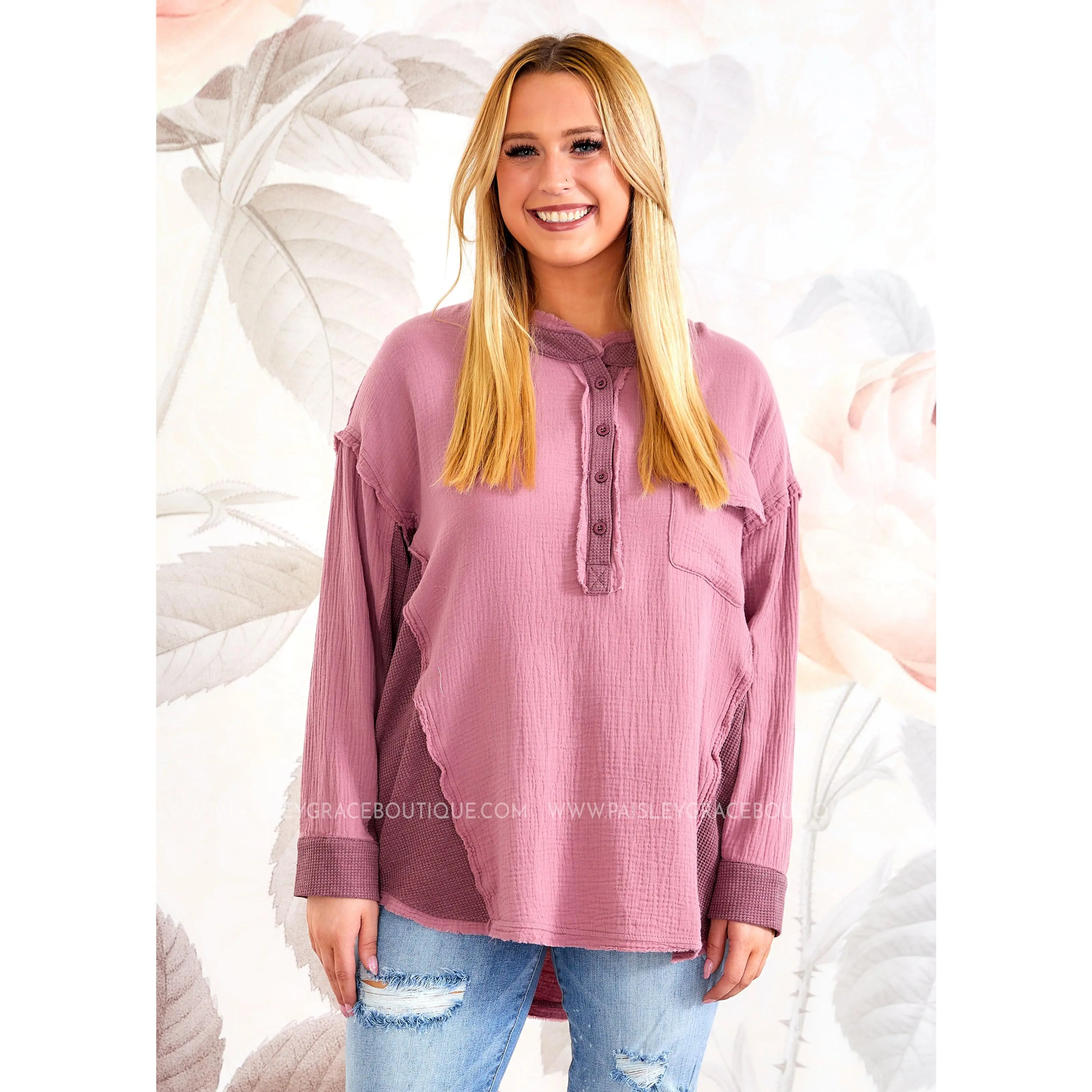 Andrea Top - Mauve  - FINAL SALE