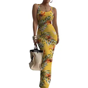 Women Summer Sexy Maxi Bodycon Long Dress Casual Slip Dresses