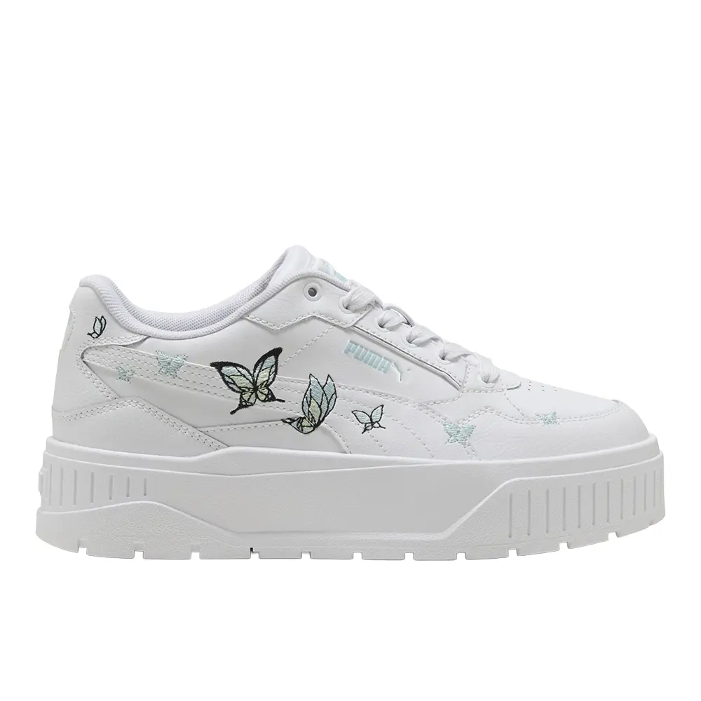 PUMA Womens Karmen Ii Idol Novelty Butterfly Lace Up Sneakers Shoes Casual - White