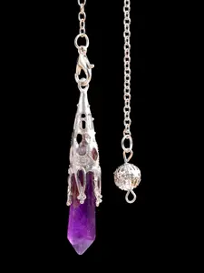 Natural Stone Crystal Hexagon Pendulum Chain, Unique Geometric Shape, Perfect for Decoration, High-Quality Material, Ideal Gift Choice, Pendant