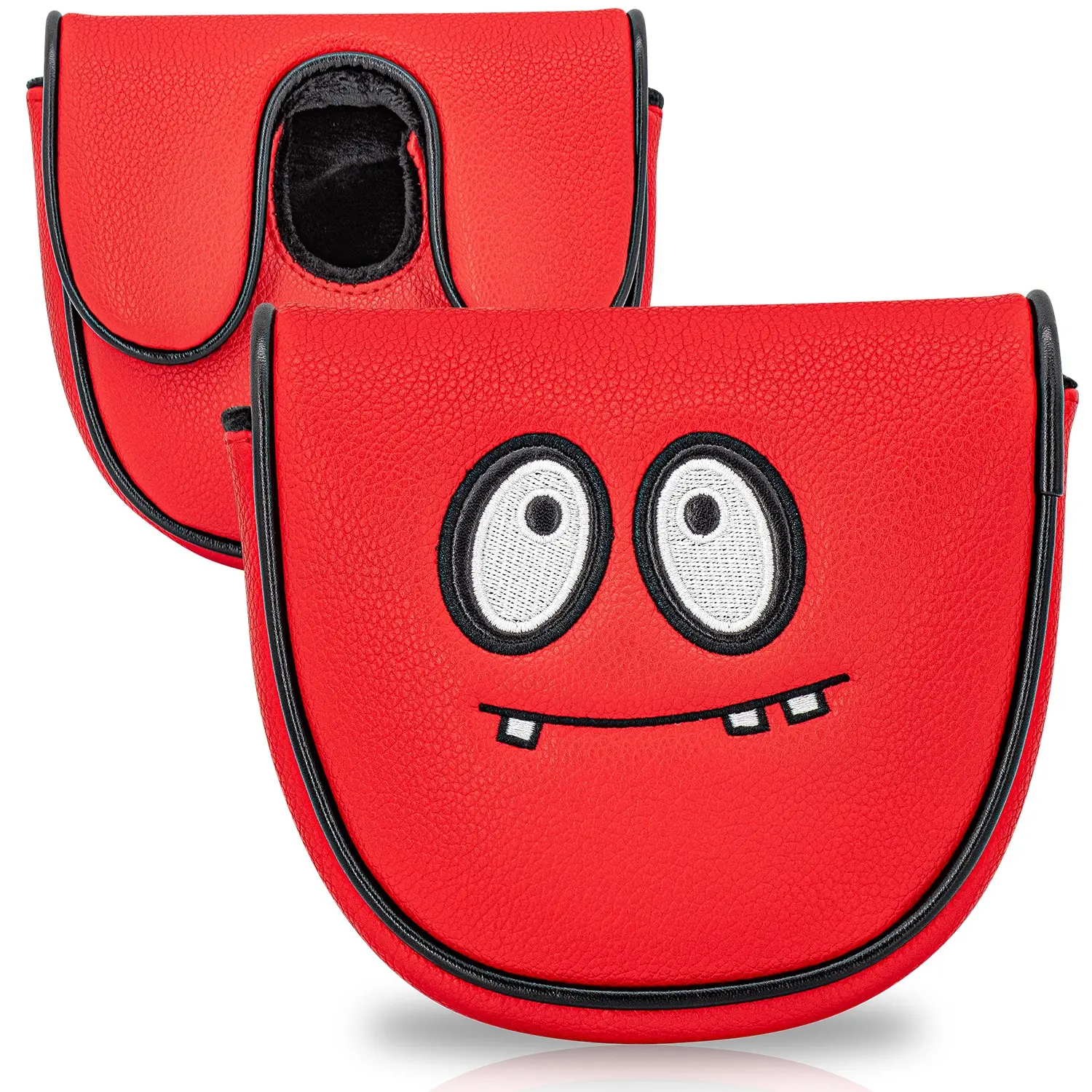 Golf Club Putter Cover with Stylish Cartoon Design, PU Material, Scratch-Resistant & Durable, Magnetic Closure, Universal Fit, Golf Accessory