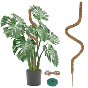 Bendable Moss Pole, Plant Support, Indoor Plant Trellis, Coconut Palm Fiber Plant Climbing Support Structure, Plant Support for Indoor Outdoor Home Garden