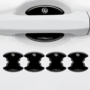 8pcs Tpu Car Door Bowl Handle Protector Stickers, Car Decals, Anti-Scratch Trim Strip for Vw Volkswagen Golf Polo Passat Tiguan Touran Jetta