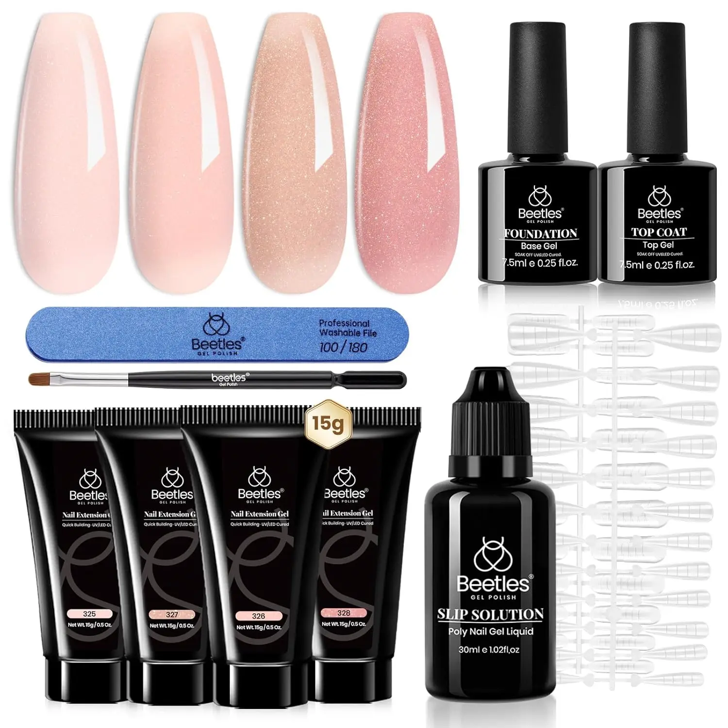 Beetles Nail Extension Poly Gel Professional DIY Nail Art for Starter Top Coat Base Gel, Gift for Women gift for girls, Nail Manicure at home, With Slip Solution, Beginner friendly Polish Cutics   #cozyvibes #Summervibes
