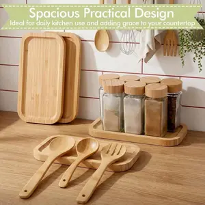 1/3pcs Relaxing Bath Tray - Natural Bamboo Dish for Bubble Bath & Candles