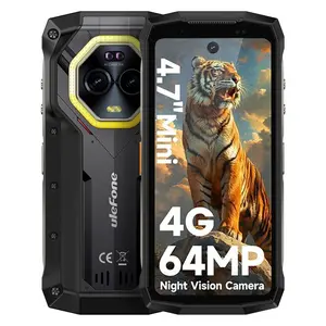 Ulefone Armor Mini 20 4G Rugged Phone, 8GB+256GB Helio G99, 4.7" HD+ Screen, 6200mAh(33W), IP68/69K Waterproof, Android 14