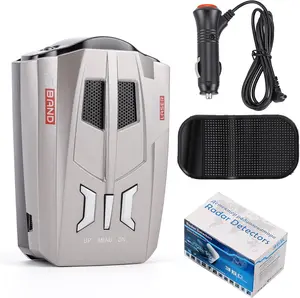 Car Radar Detector 360 Degree Protection Blind Free Electronic Dog Radar Speedometer Tester, Directional System Real Time Voice Alert Speed, Built-in GPS, LED Display