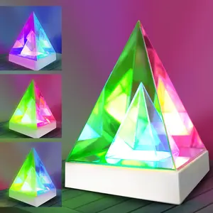 Lumoonosity 3D Triangle Light - Modern & Unique Light For Bedroom, Gaming Room, Living Room, 3D Geometric USB Powered Night LED Night Lamp for Gamer , Streamers - Non-fragile, Eye Catching Table Lamp Home Decor
