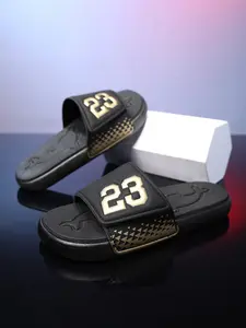 Men's Fashionable Number Graphic Slides, Slipper Shoes, Open Toe Slippers, Casual Comfortable Home Slippers, Non-slip Soft Slippers for Indoor & Outdoor Wear
