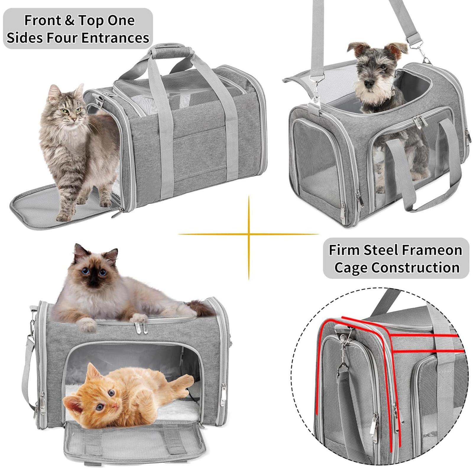COZPAW Large Cat Carriers Dog Carrier Pet Carrier for Large Cats Dogs Puppies up to 25Lbs, Big Dog Carrier Soft Sided, Collapsible Travel Puppy Carrier - Large