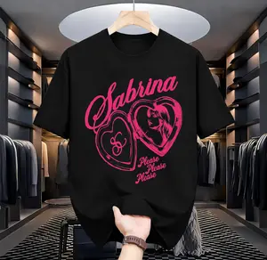 Sabrina "Please Please Please" Graphic T-Shirt, Soft Cotton Unisex Tee, Pop Music Concert Shirt, Feminine Aesthetic Streetwear, Singer Fan Merch, Girly Vintage Outfit Gift