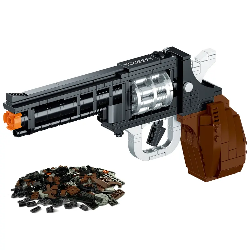 Revolver Building Blocks Set - Do It Yourself Assembling Brick Art Toy, Creative Play Kit for Kids, Built Not Bought Model, Gift Ideas for Kids for Birthday Christmas, Craft Ideas, Diy Build