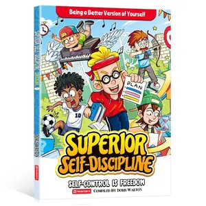 【TIKBOOKS】 Self-Discipline in Comics: Beat Procrastination,  Master Emotions & Time — Unlock Your Child's Self-Motivated Future