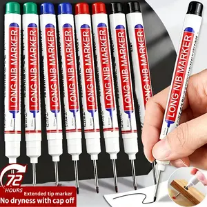 Waterproof Long-Head Marker Pen for Deep Holes, Quick-Drying and Richly Colored, Large Capacity Paint Pen Set for Home Decor & Woodworking, Art Markers, Paint Pens Markers