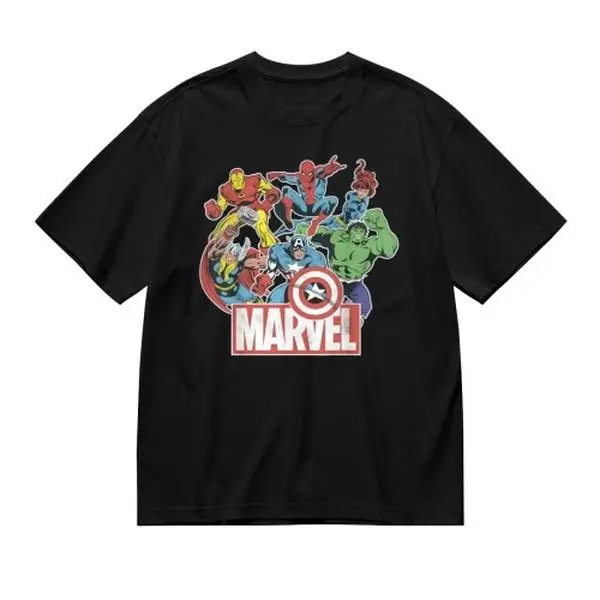 Marvel Avengers Short Sleeve Graphic Casual T-Shirt Summer Superhero Top for Men Boys Teens, Day, Shortsleeve, Stylish, Avengers Logo