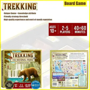 Trekking the National Parks Board Game, Second Edition, Nature Exploration Theme, Strategy Game for Ages 10+, Collect Scenic Badges