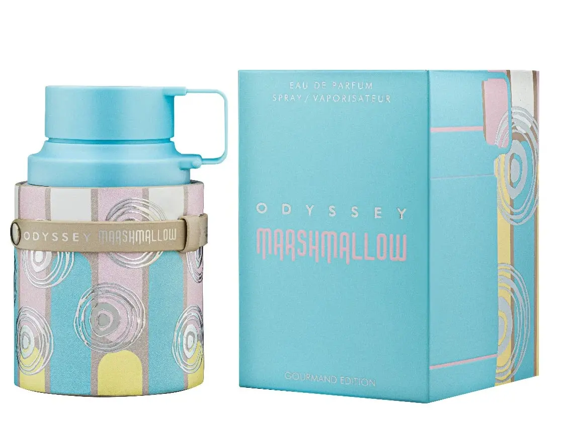 Armaf Odyssey Marshmallow Gourmand Edition EDP for Men, 3.4 fl oz Eau de Parfum Spray, Fruity Sweet Musk Aroma Perfume for Sale, Single Item