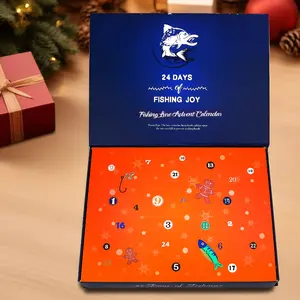 Christmas Gift for Fishermen! 24-Day Fishing Lure Advent Calendar, 24 Unique Baits for Carp, Pike & Bass, Festive Surprise Countdown