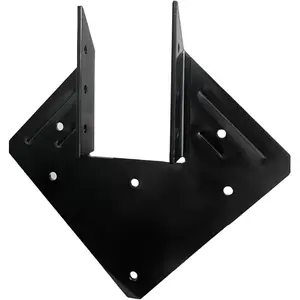 22 Pcs Black Hurricane Tie, 13 Gauge (2.2mm Thickness) Joist Hangers, Fit 2x4 2x6 Truss to Rafter Connector, Hurricane Truss Hangers Rafter Brackets Hurricane Clips for Roof Truss Timber