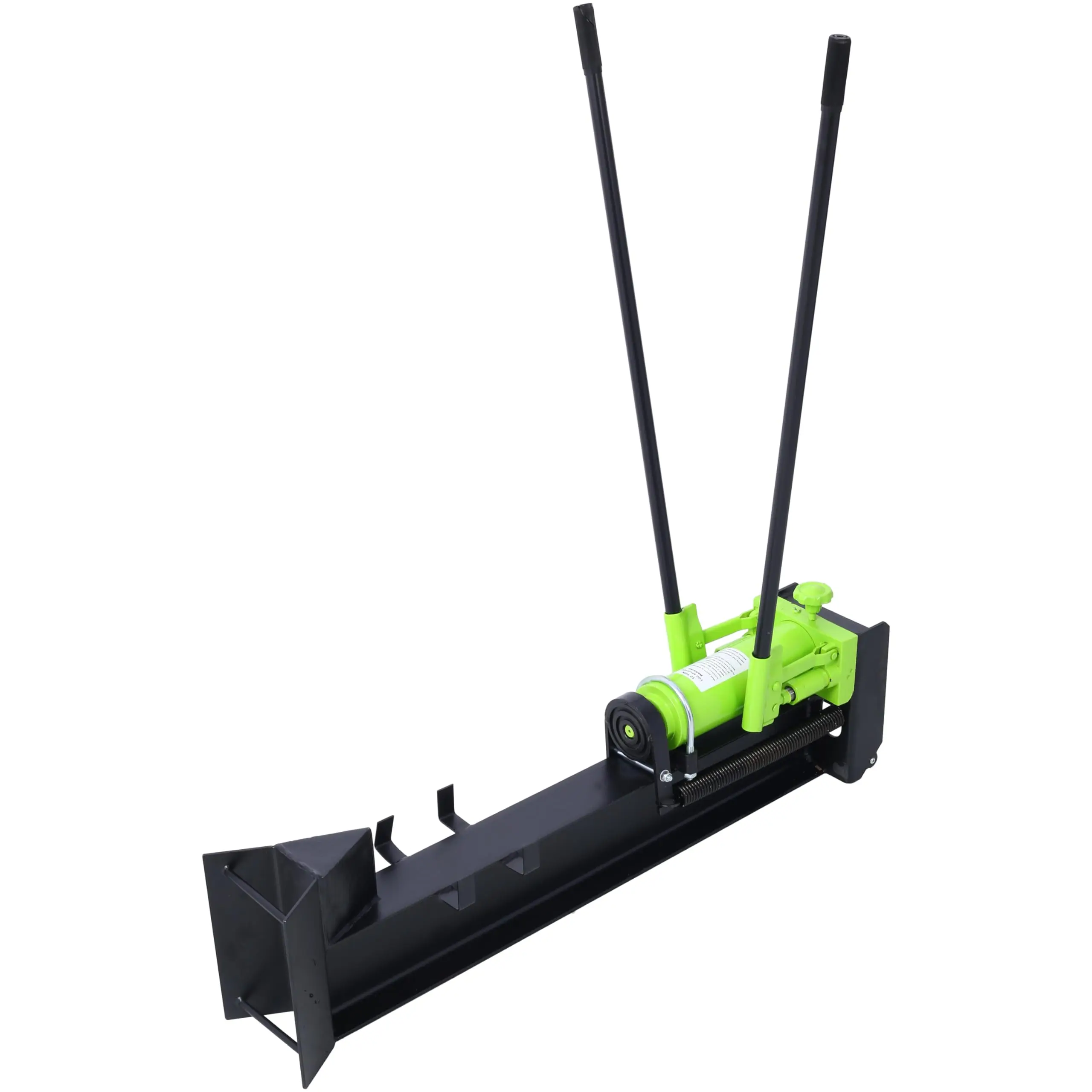 Garvee 10-Ton Force Steel Horizontal Hydraulic Log Splitter Wood Cutter, Power Tool Accessory with 2-Speed Handles, Spring-Return Knob, Wheels for Easy Portability, Stable Labor-Saving Machine for Log Splitting