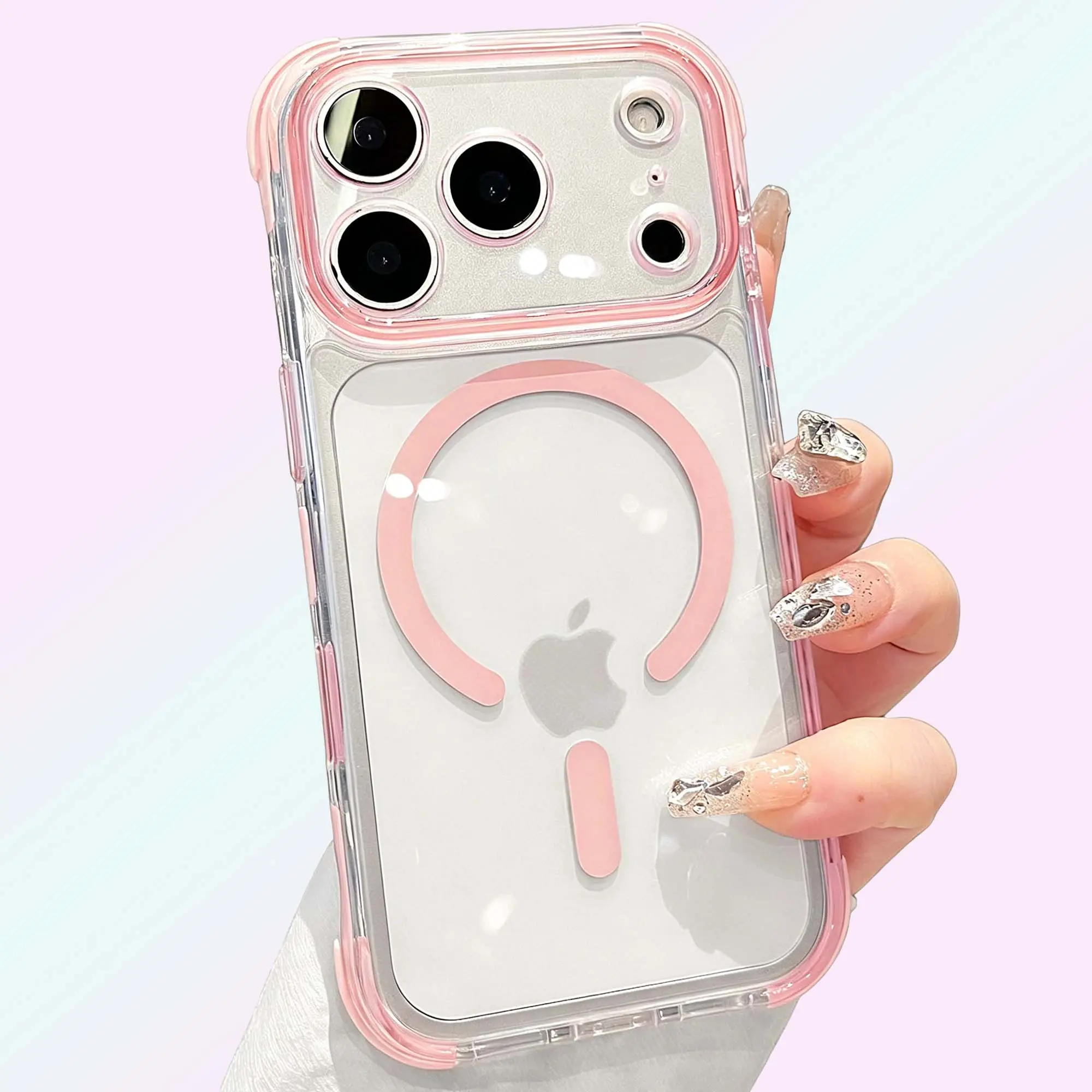 MagSafe Phone Case for iPhone 14-17 Pro Max, Anti-Drop, Full Coverage Lens, Dustproof, Magnetic Wireless Charging Compatible, Shockproof Phone Accessories for Boys & Girls ZT