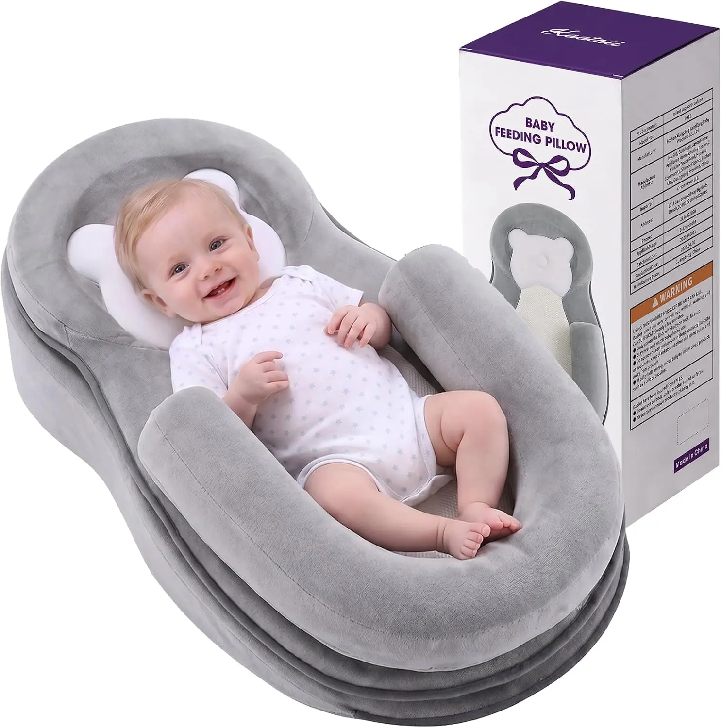 Plus Edition，Breastfeeding Pillow, Oversized Support for Newborn Feeding | 27.5” x 16.3” size, modal fabric, ergonomic support, easy cleaning