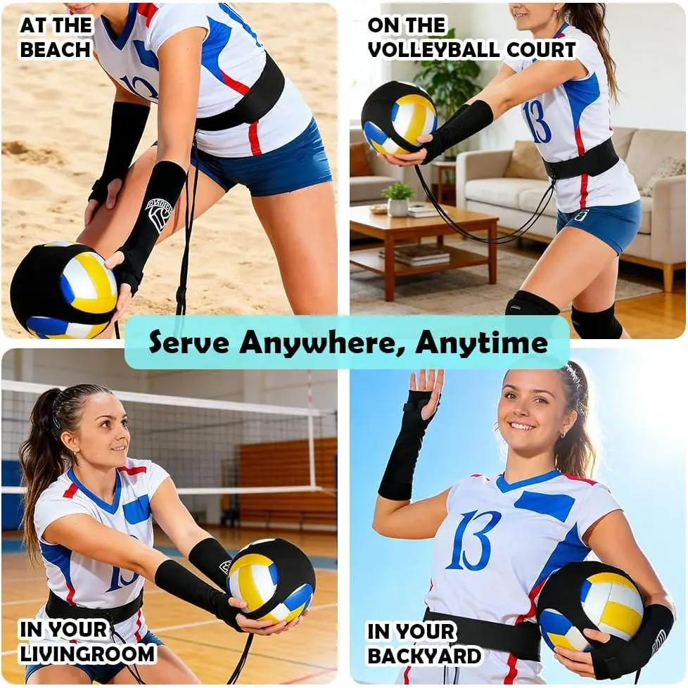 Volleyball Serve Trainer & Rebounder Training Kit – Adjustable Solo Volleyball Trainer for Volleyball Serving Practice and Volleyball Training Equipment for Beginners & Players Volleyball Serve Trainer & Rebounder Training Kit – Adjustable Solo Volleyball Trainer for Volleyball Serving Practice and Volleyball Training Equipment for Beginners & Players
