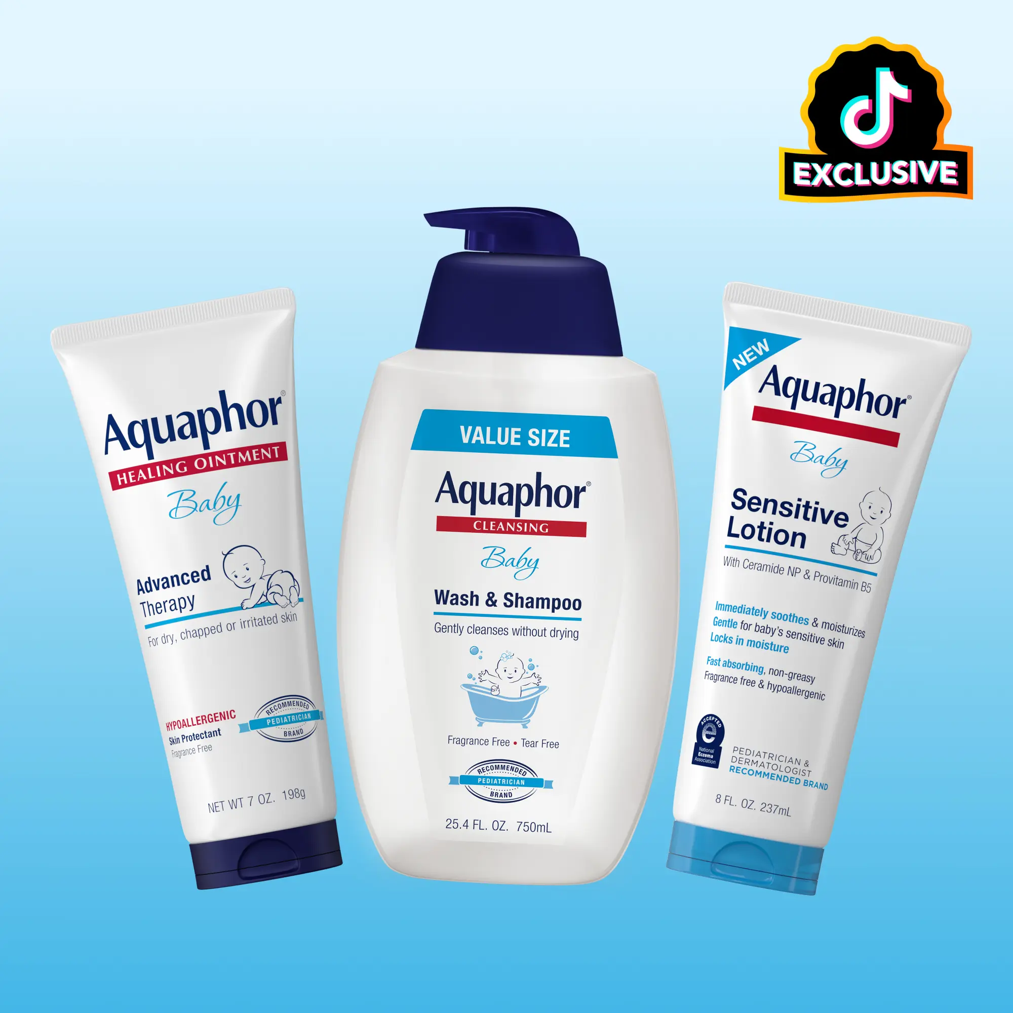 Aquaphor Baby's Complete Skin Care Routine Bundle — Wash, Moisturize & Heal Aquaphor Baby's Complete Skin Care Routine Bundle — Wash, Moisturize & Heal