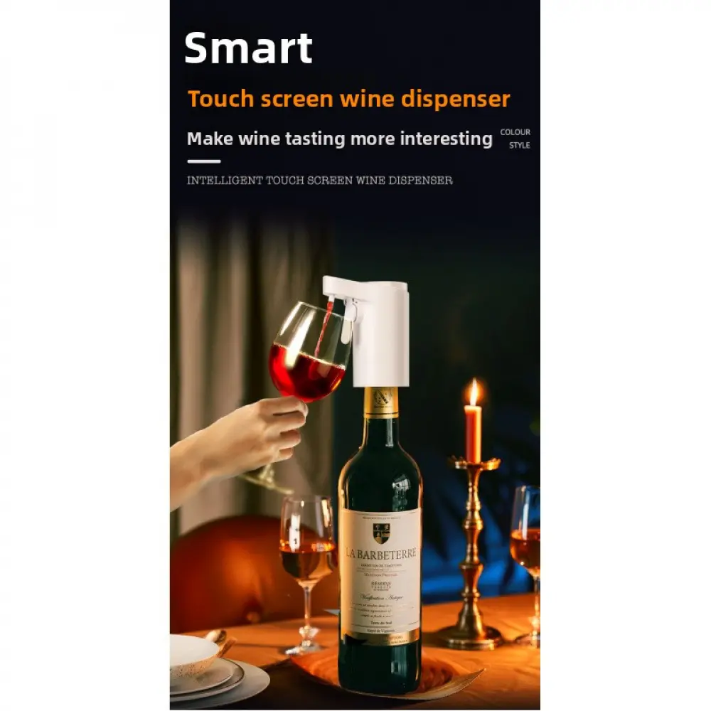 Plastic Smart Touch Screen Wine Dispenser - Intelligent Induction Decanter, Automatic Precise Dispenser for Wine Tasting, Automatic Dispenser