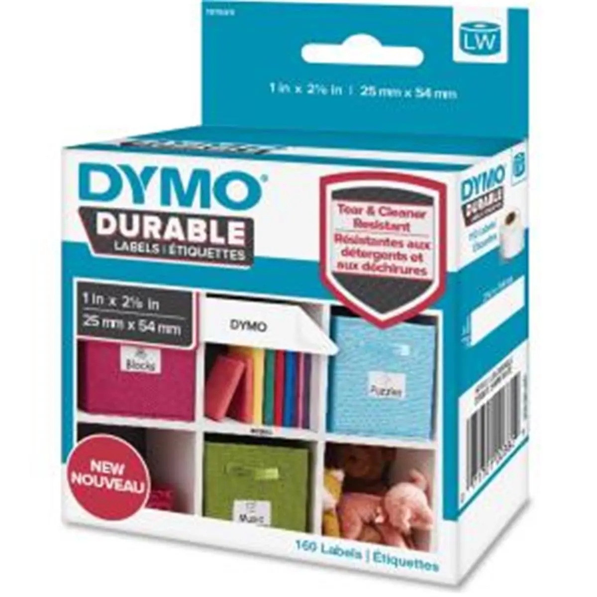 Dymo DYM1976411 Multipurpose Label, 1" x 2.12" Size, Indoor-Outdoor Use, Strong Bond Retention for Kitchen Users