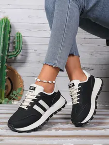 Women's Fashion Thick Sole Sports Shoes, Breathable Trendy Athletic Walking Shoes, Comfortable Support, Casual Sneakers for All Seasons