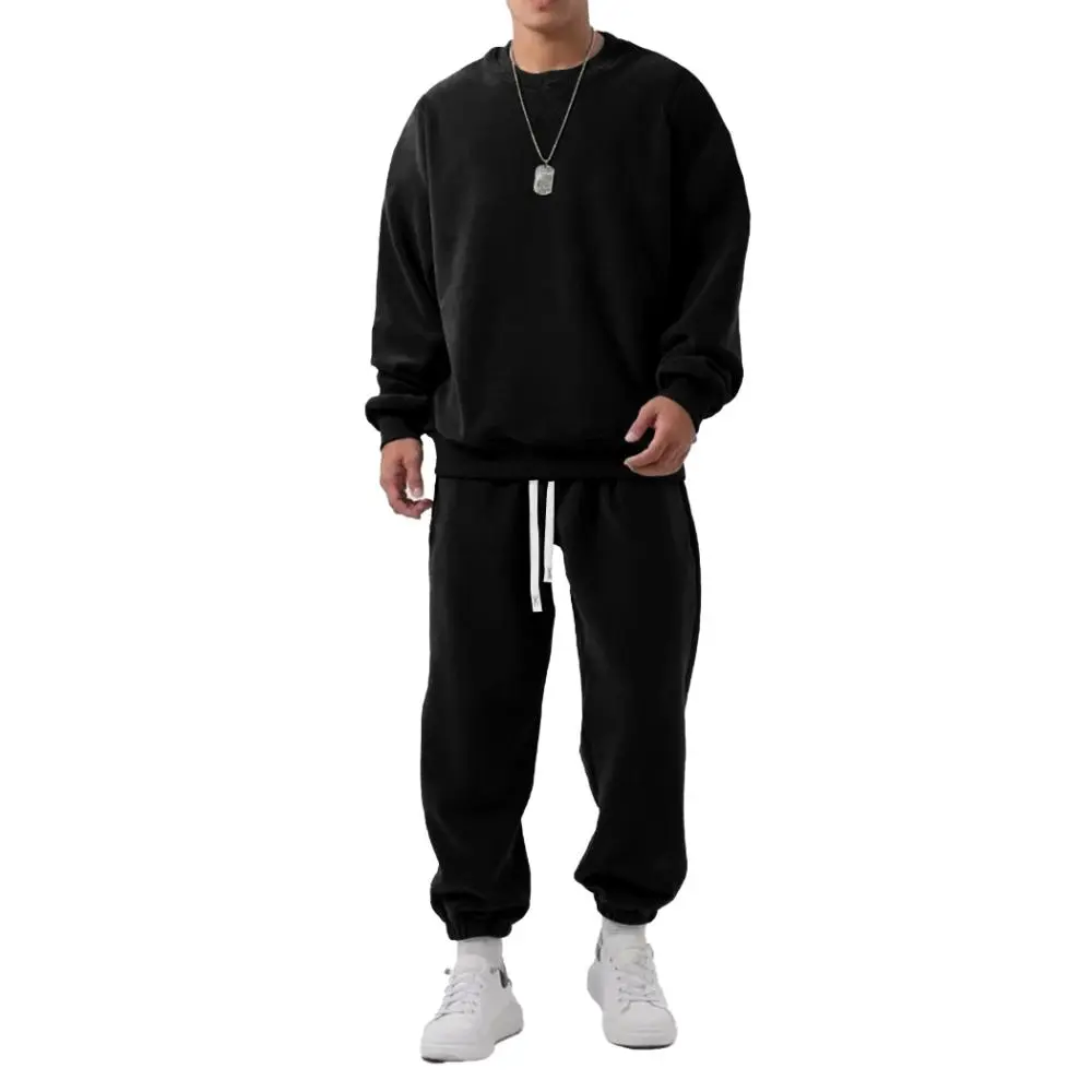 JMIERR Men's 2 Piece Outfits Crew Neck Sweatshirt Tracksuit & Joggers Sweatpants Sweatsuit Set