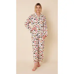 Sushi Poplin Pajama - White