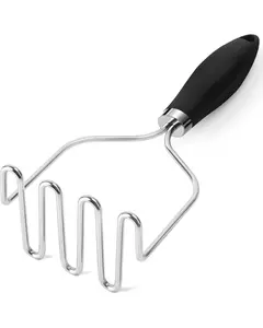 Potato Masher Stainless Steel, Mashed Potato Masher Kitchen Tool, Durable Mash Potatoes Masher, Soft Non-slip Handle, Kitchen Utensils, Kitchen Gadgets (Black)