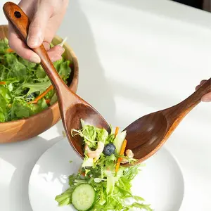 Wooden Kitchen Utensil Set, Natural Wood Spoons and Scrapers, Wooden Spatulas, Non-Stick Cookware Tools, Heat Resistant Cooking Essentials, Kitchen Utensils Set