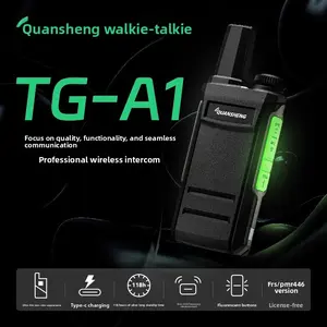 Quansheng TG-A1 handheld  walkie talkie,16 Band Long RangeTwo Way Radio,USB-C Charging Small and portable,118 hours of ultra-long standby time fluorescent button